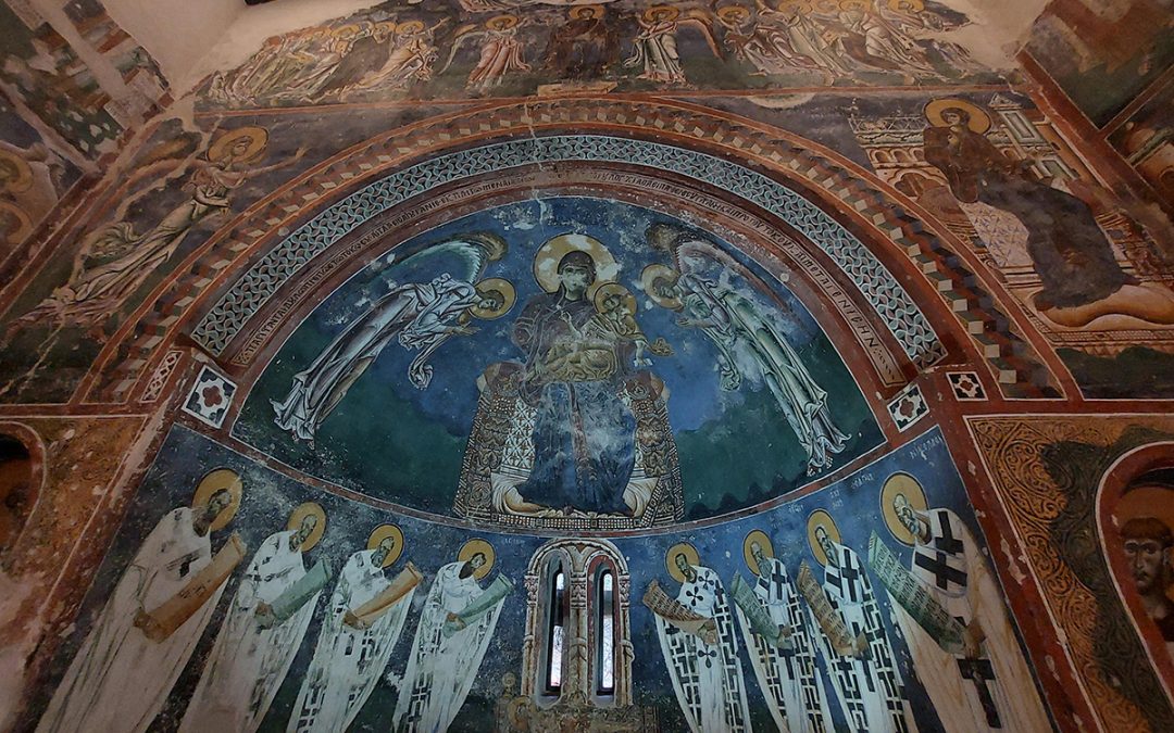 Συντήρηση των τοιχογραφιών του βυζαντινού ναού Αγίου Γεωργίου στο Κουρμπίνοβο