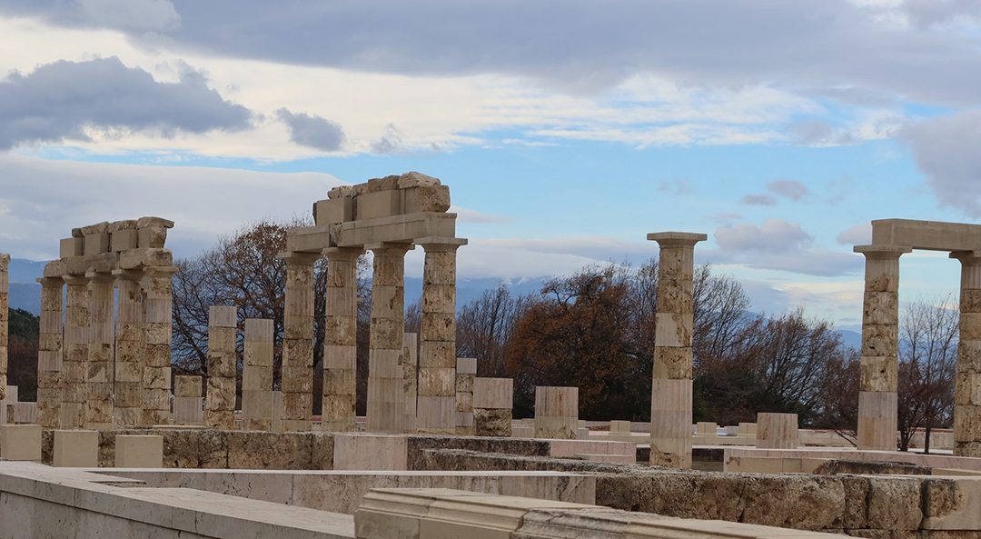 Εγκαίνια του αναστηλωμένου και αποκατεστημένου ανακτόρου του Φιλίππου Β΄ της Μακεδονίας, στις Αιγές